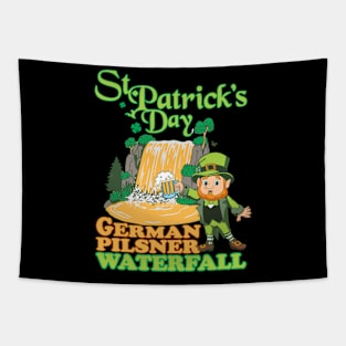 St Patricks Day German Pilsner Beer Waterfall Tapestry