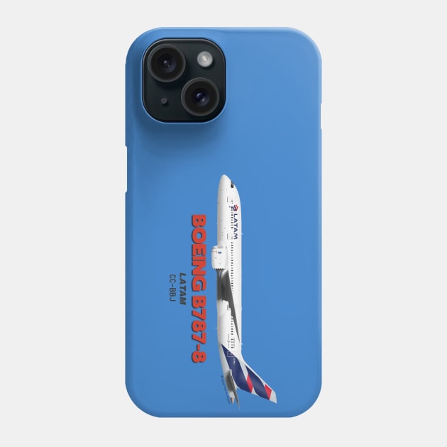 Boeing B787-8 - LATAM Phone Case by TheArtofFlying