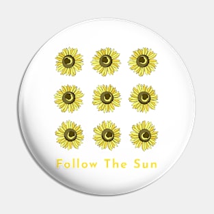 Sunflowers in square Follow the sun Pin
