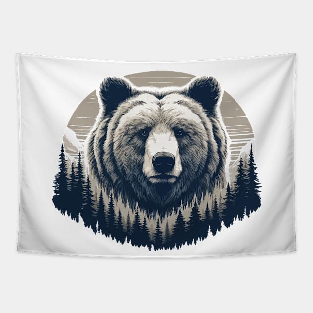 Bear Woods Tapestry by katzura