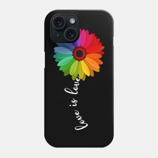 Love Is Love Love Daisy LGBT Rainbow Gay Lesbian Shirt Phone Case