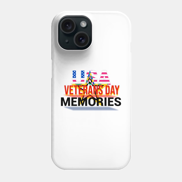 Usa Veterans Day Memories Phone Case by Proway Design