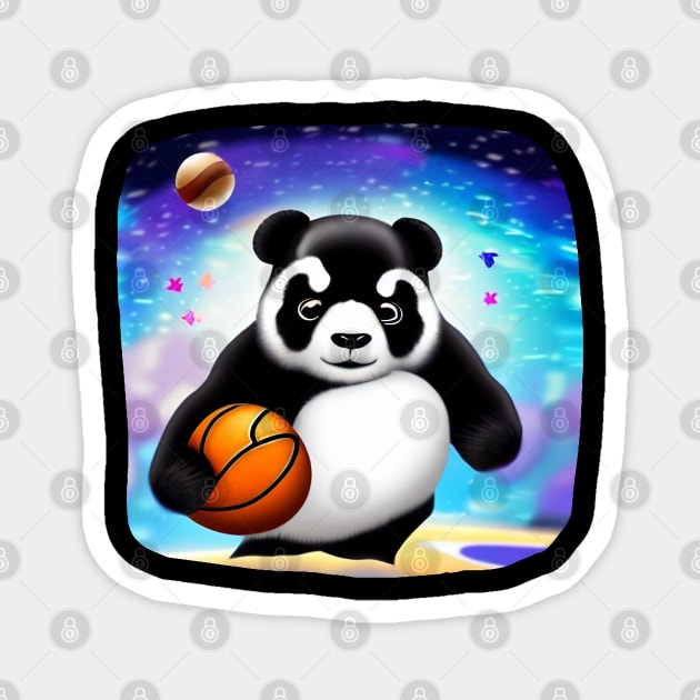 Big Panda Play Basket on Mars Magnet by Suga Collection
