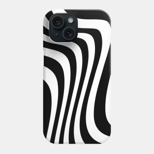 Black Wavy Pattern #006 Phone Case