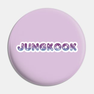 BTS Jungkook sparkling name typography Morcaworks Pin