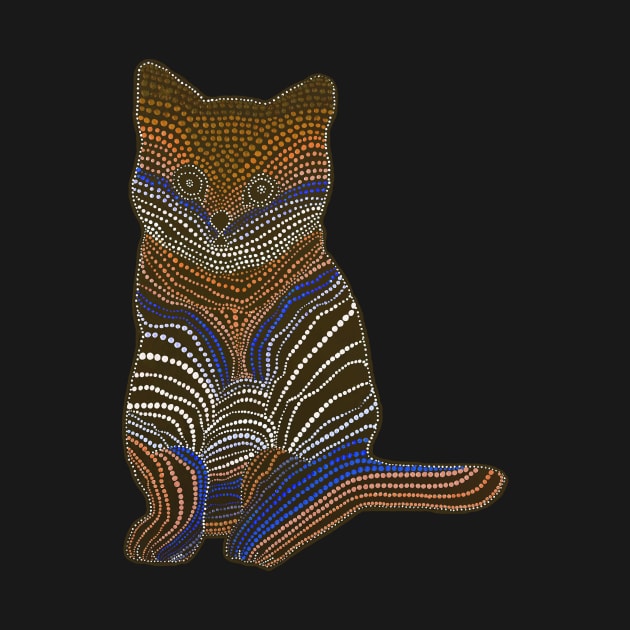 Meow - Orange & Blue by Amy Diener