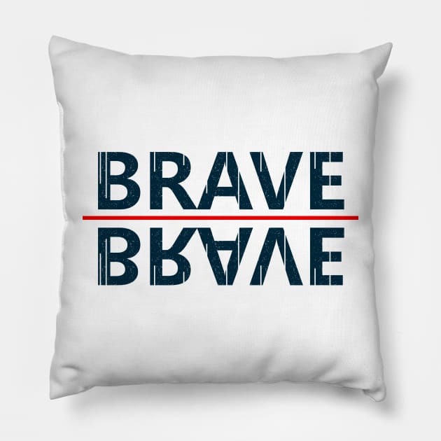 brave upside down Pillow by Mako Design 