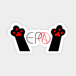 Skeptic kitty paws Magnet