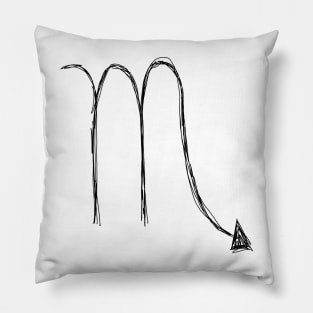 Dark and Gritty Scorpio Zodiac Sign Pillow