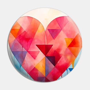 Geometric Heart, Valentine's Day Pin