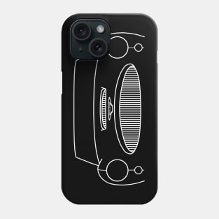 Austin-Healey 3000 classic car outline graphic (white) Phone Case