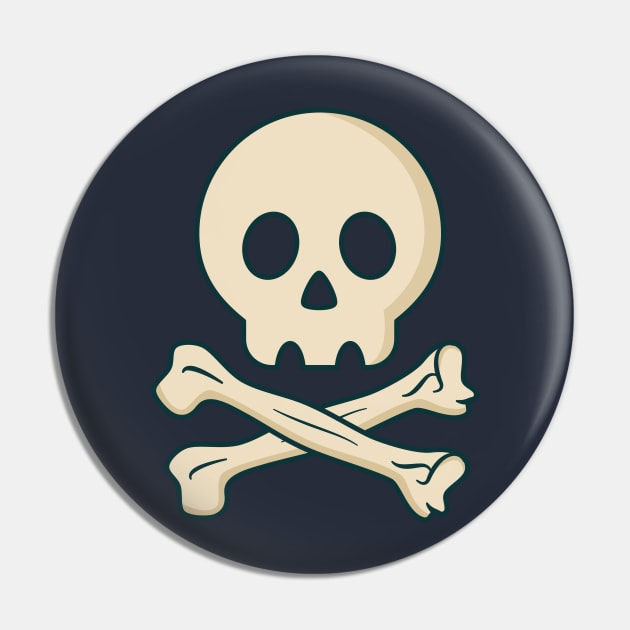 Cool Pirate Skull T-Shirt Pin by happinessinatee