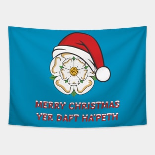 Yorkshire Christmas Merry Christmas Yer Daft Hapeth Tapestry