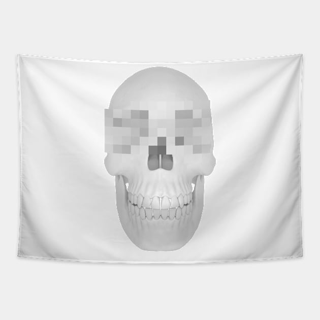 Censored Skull Tapestry by Grapdega
