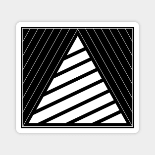 Abstract Lines With Geometric Shapes Magnet