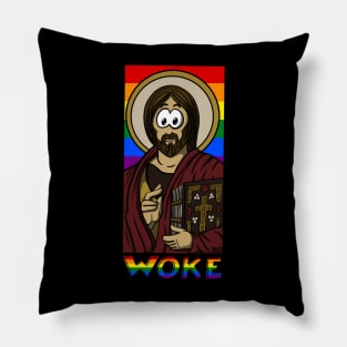 Woke Jesus - Rainbow Pillow