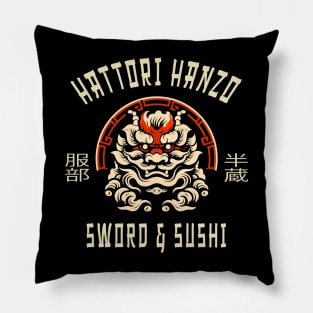 Hattori Hanzo Sword And Sushi Pillow