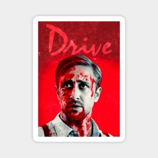 Drive Blood Poster Artwork - Ryan Gosling Magnet