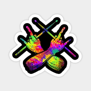 Drummer, Drummer, Drumsticks, Rock Magnet