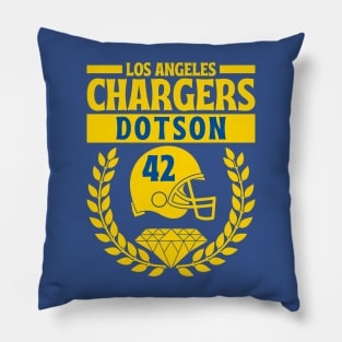 Los Angeles Chargers Dotson 42 American Football Pillow