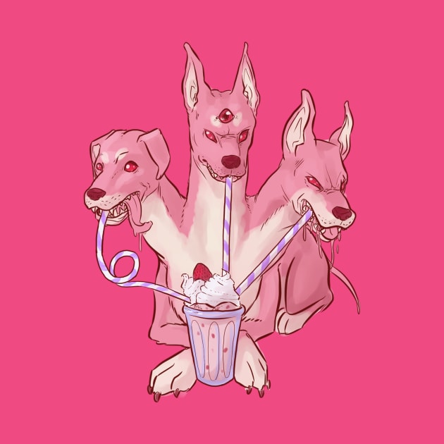 Strawberry Cerberus by mousbones