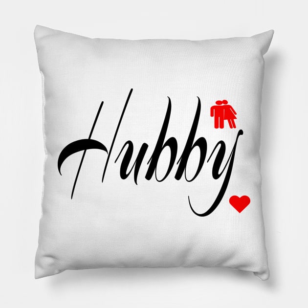 Valentine Day Gift Hubby kiss funny Pillow by fantastic-designs