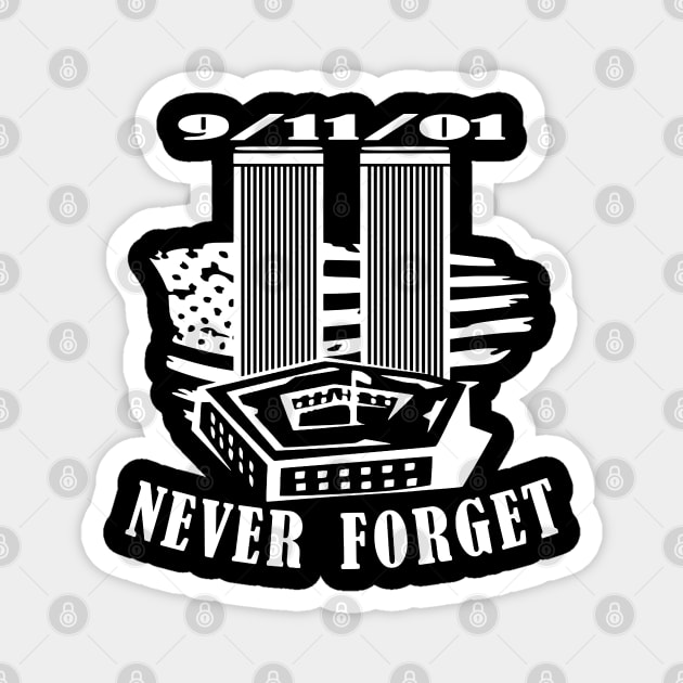 9/11 Memorial Magnet by Lifeline/BoneheadZ Apparel