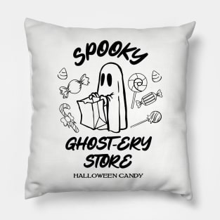 Funny Spooky Ghost Grocery Store Spooky Mom Girl For Halloween Candy Pillow