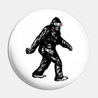 GONE SQUATCHIN' WITH 3D GLASSES Pin