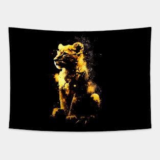 Lion Cub Silhouette #3 Tapestry