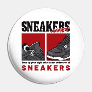 AJ 4 Retro Bred Shoes Art Pin