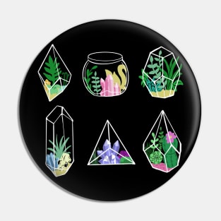 Magical Terrarium Succulents Cactus Family Pastel Goth Pin