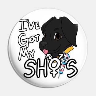 I've Got My Shots (Black Lab, HRT) Pin