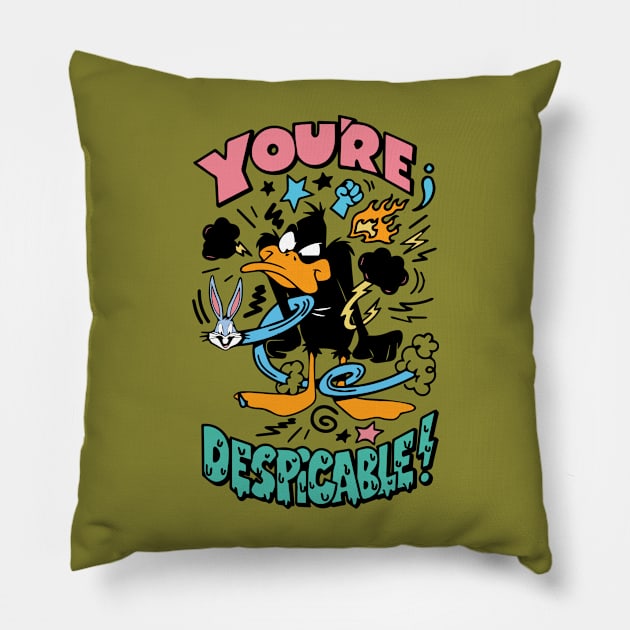 Daffy Duck Cartoon Character Pillow by funNkey