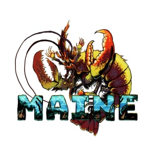 Lobster Leviathan Loves Maine T-Shirt