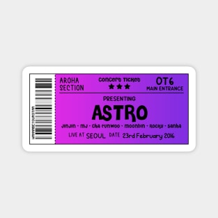 ASTRO Concert Ticket Magnet