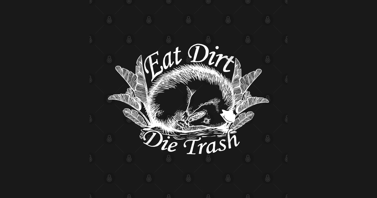 Golden Girls-themed T-shirt featuring the Eat Dirt and Die Trash phrase