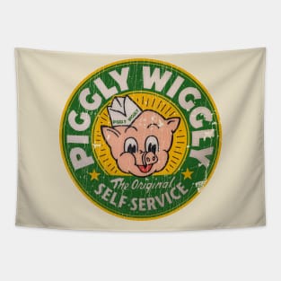 GREEN PIGGLY WIGLY SELF SERVICE RETRO Tapestry