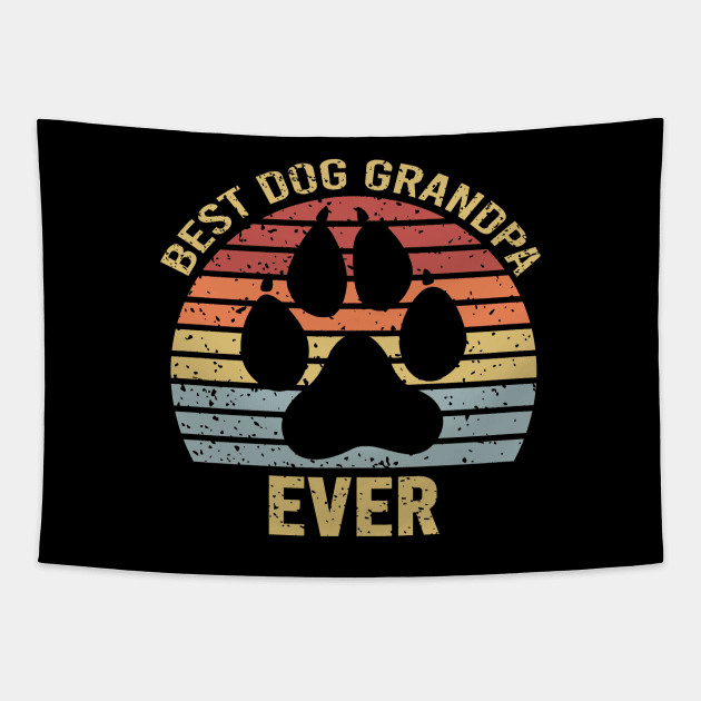 Best Dog Grandpa Ever Tapestry by DragonTees