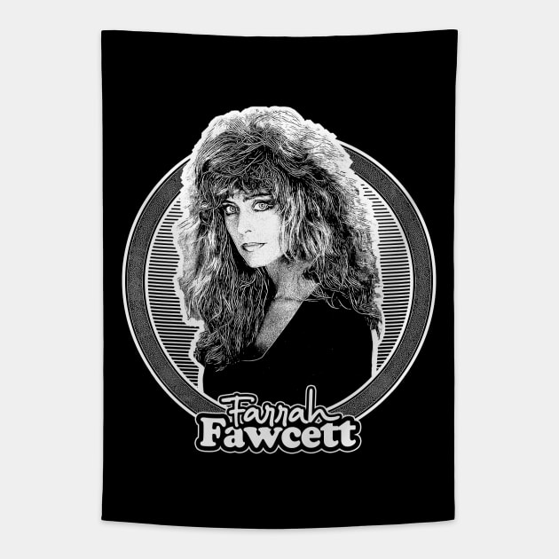 Farrah Fawcett //  Retro Fan Art Design Tapestry by DankFutura