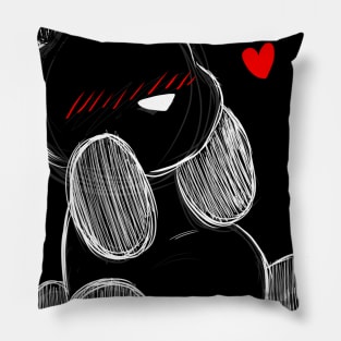 Blushing Panda (White) Pillow