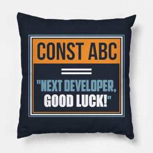 Inside joke text for software developers Pillow