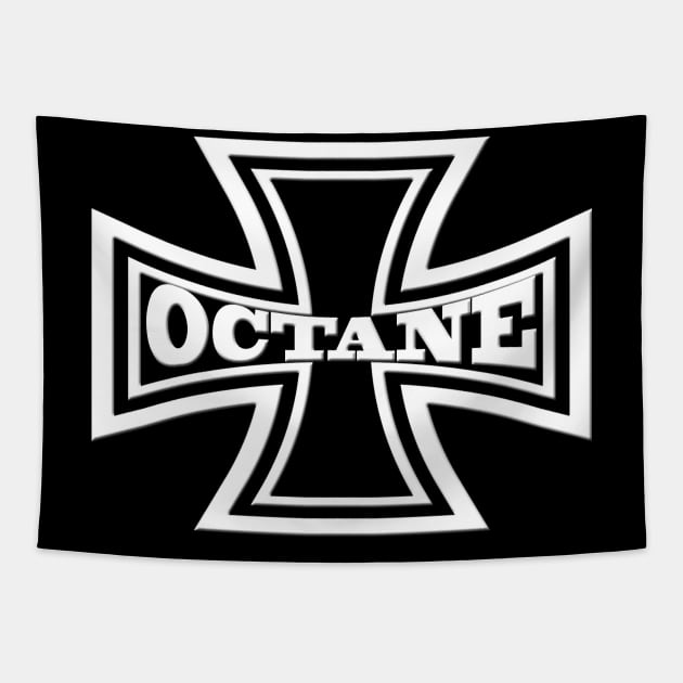 Iron Cross Octane Motorcycle Tapestry by DroolingBullyKustoms