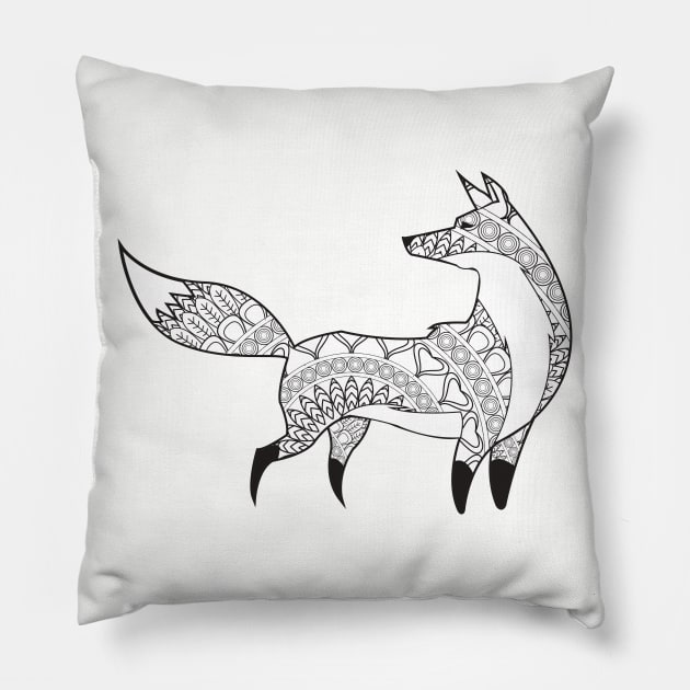 Mandala Fox Pillow by Koala Station