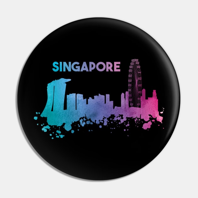 Singapore Skyline Pin by LR_Collections