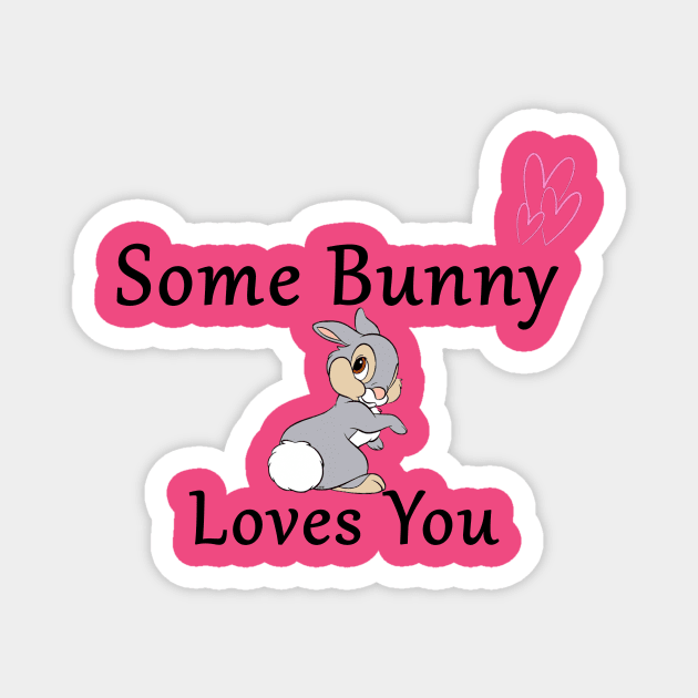 Some Bunny Loves You Magnet by Coco Traveler 