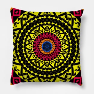 Totonac circle of magic ecopop Pillow