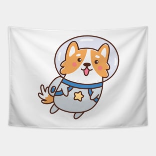 Corgi dog astronaut Tapestry