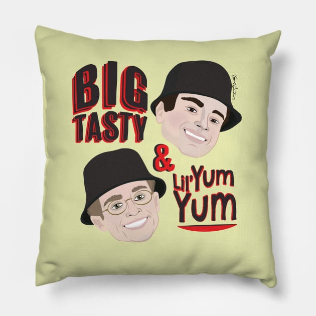 Big Tasty and Lil Yum Yum Pillow by Frannotated