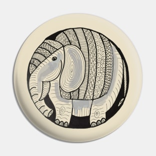 Round Elephant Pin